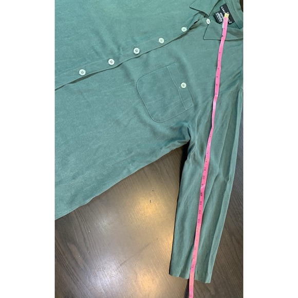 Carole Little VTG Tunic Shirt Womens 14 Green Blouse Top USA‎ Retro Classic - Picture 12 of 13